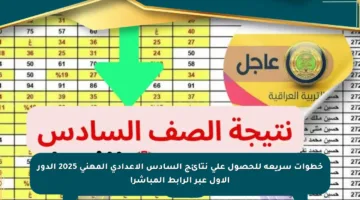 خطوات سريعة للحصول على نتائج السادس الإعدادي المهني 2025 الدور الأول عبر الرابط المباشر!